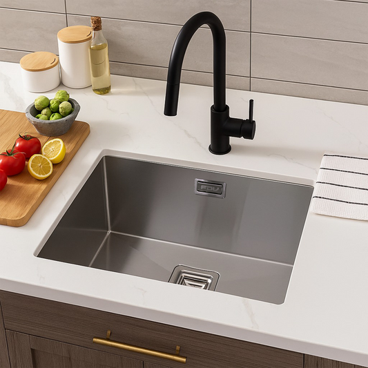 Lavadero de Cocina Bajo Tablero Acero Inox Deluxe Big Cubus FDV