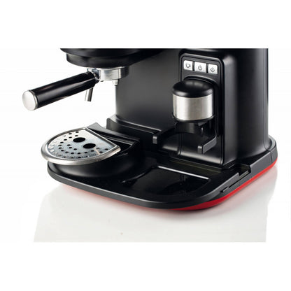 Cafetera Moderna Espresso Con Molinillo Profesional Roja ARIETE