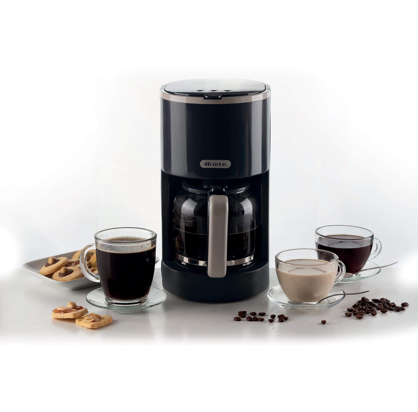 Cafetera Gota a Gota 12 Tazas Drip Black ARIETE