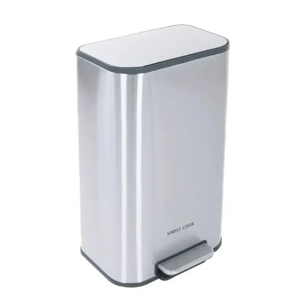 Basurero 30L con Pedal Mate Acabado Antihuellas SIMPLECOOK