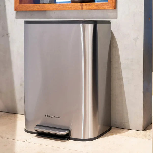 Basurero 50L con Pedal Mate Anti Huellas SIMPLECOOK