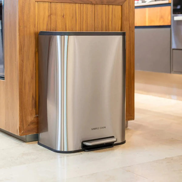 Basurero 50L con Pedal Mate Anti Huellas SIMPLECOOK
