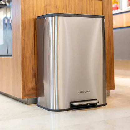 Basurero 50L con Pedal Mate Anti Huellas SIMPLECOOK