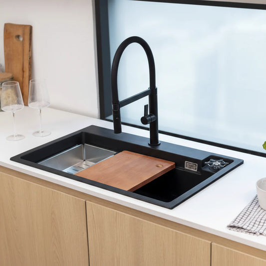 Lavaplatos Smart Wash Granito Negro + Grifería FDV