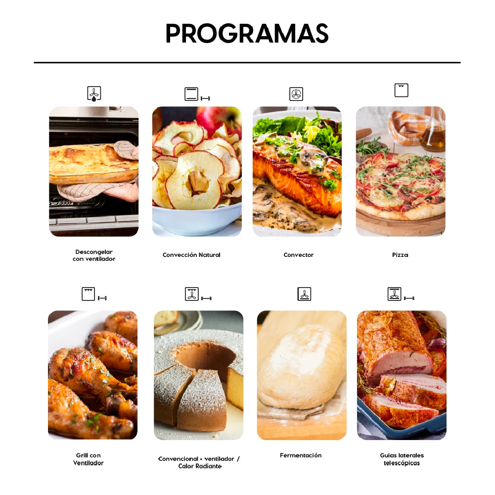 Horno Empotrable Eléctrico 70L Air Fryer Matte FDV