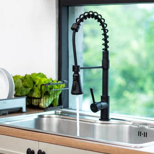 Griferia de Cocina Monocomando Extensible Black Top pro 4.0 FDV