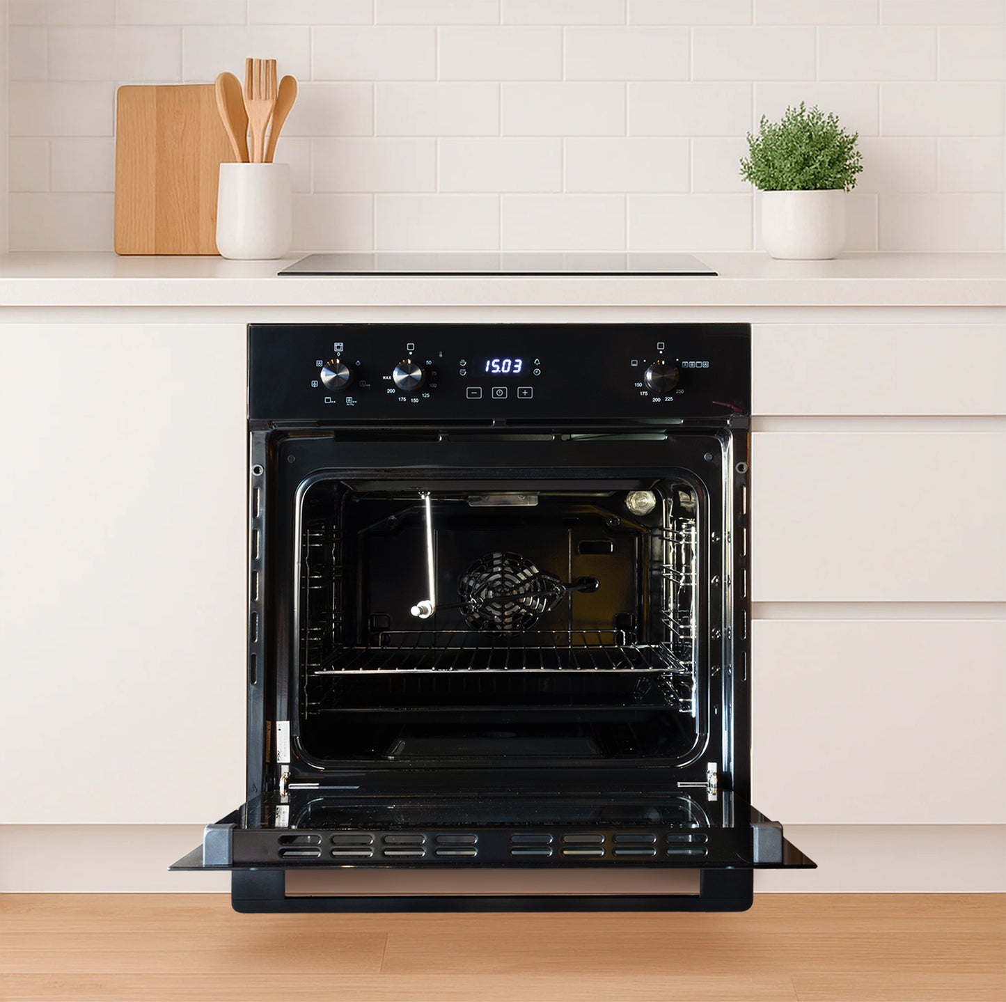 Horno Empotrable a Gas 70L Black Air Fryer FDV