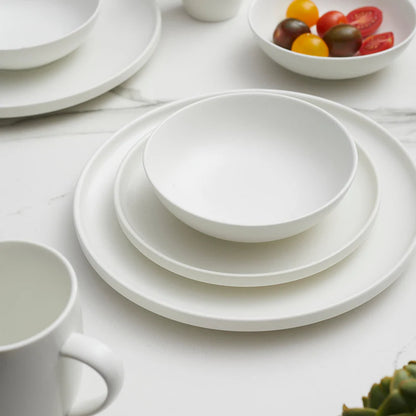 Juego de Vajilla Blanco Porcelana 16 Pzs COQUINARIA