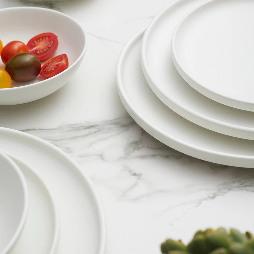 Juego de Vajilla Blanco Porcelana 16 Pzs COQUINARIA