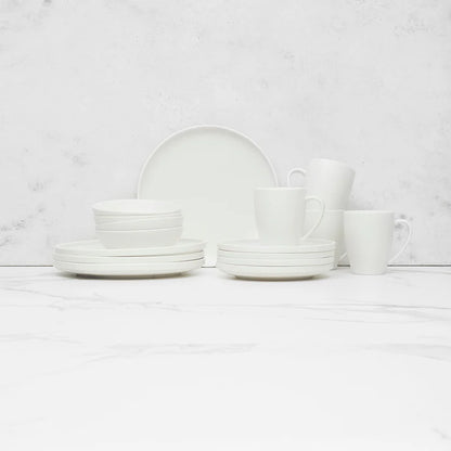 Juego de Vajilla Blanco Porcelana 16 Pzs COQUINARIA