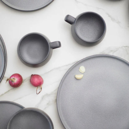 Juego de Vajilla Gris Porcelana 20 Pzs Coquinaria