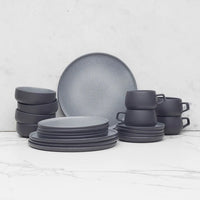 Juego de Vajilla Gris Porcelana 20 Pzs Coquinaria