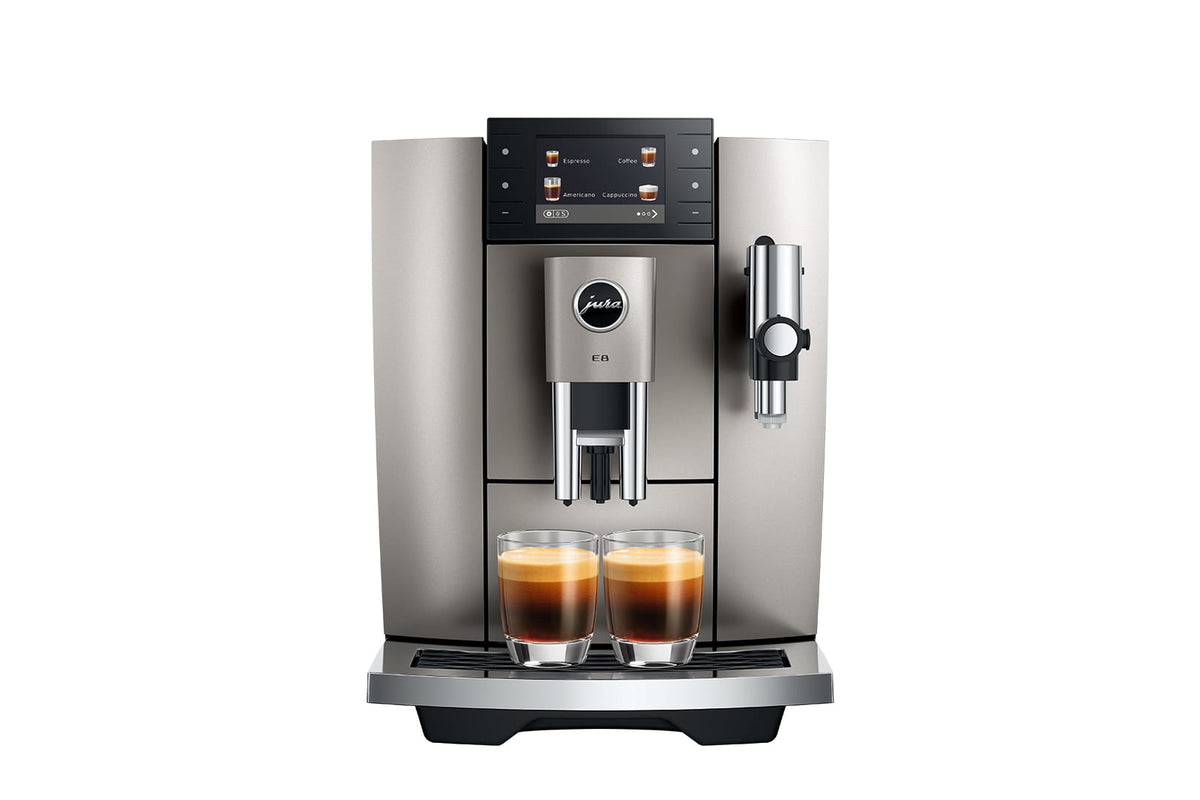 Cafetera Superautomática E8 Midnight Silver 15712 + Refrigerador de Leche Black 1.0LT JURA