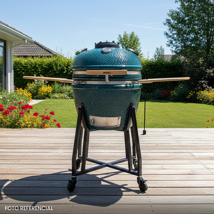 Combo Parrilla Kamado Tokio Azul 22" FDV + Encendedor Eléctrico de Carbon para Parrilla Charcoal SimpleCook