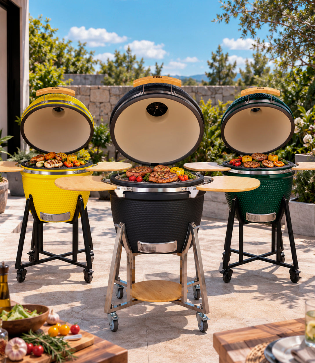 Parrilla Kamado Pro 24 Negro FDV - familia Kamado