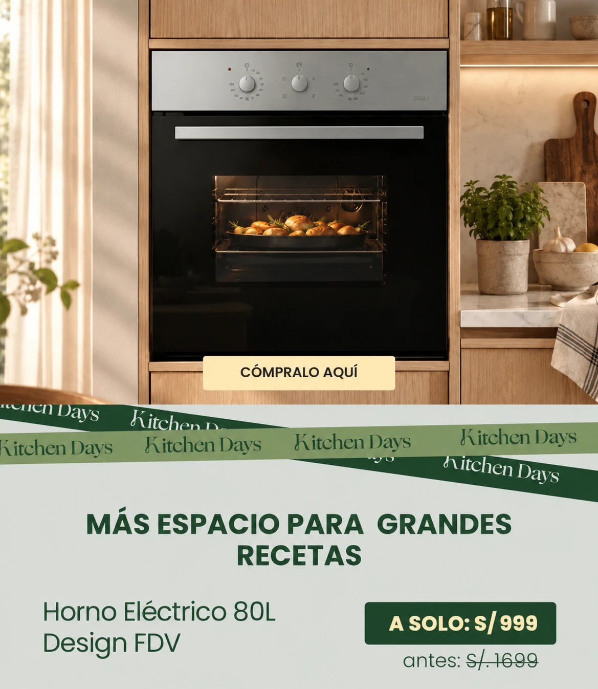 Horno Design 80L móvil