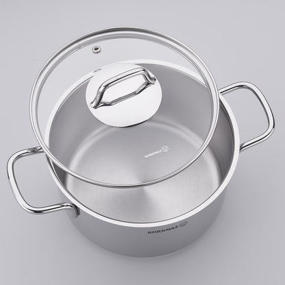 Juego de Ollas 9 Piezas Acero Inox Perla A1609 KORKMAZ