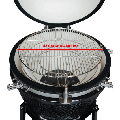 Combo Parrilla Kamado Tokio Negro 22" FDV + Encendedor Eléctrico de Carbon para Parrilla Charcoal SimpleCook