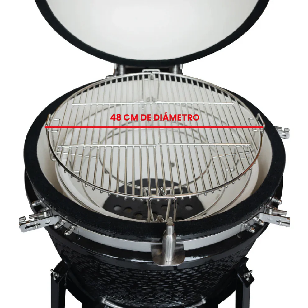 Combo Parrilla Kamado Tokio Verde 22" + Set Cuchillo y Tabla Arizona 2Pzas FDV