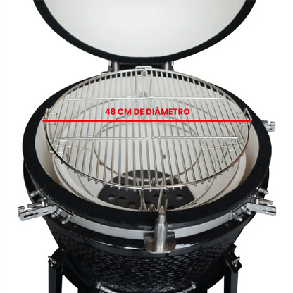 Combo Parrilla Kamado Tokio Verde 22" + Set Cuchillo y Tabla Arizona 2Pzas FDV