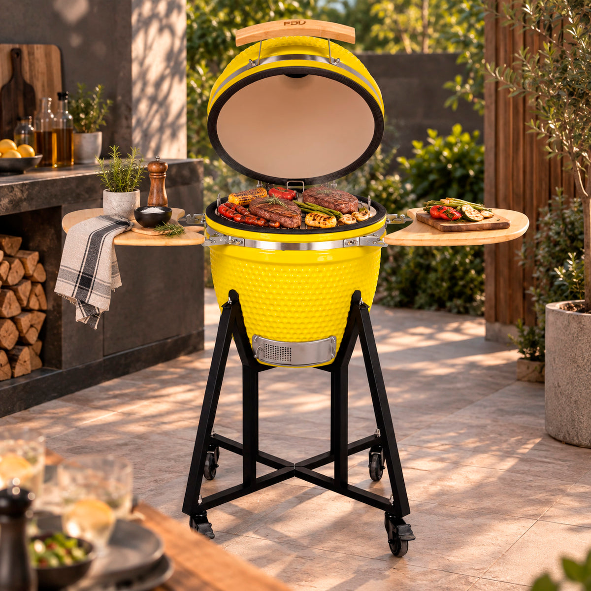 Parrilla Kamado Sakai 18 Amarillo FDV