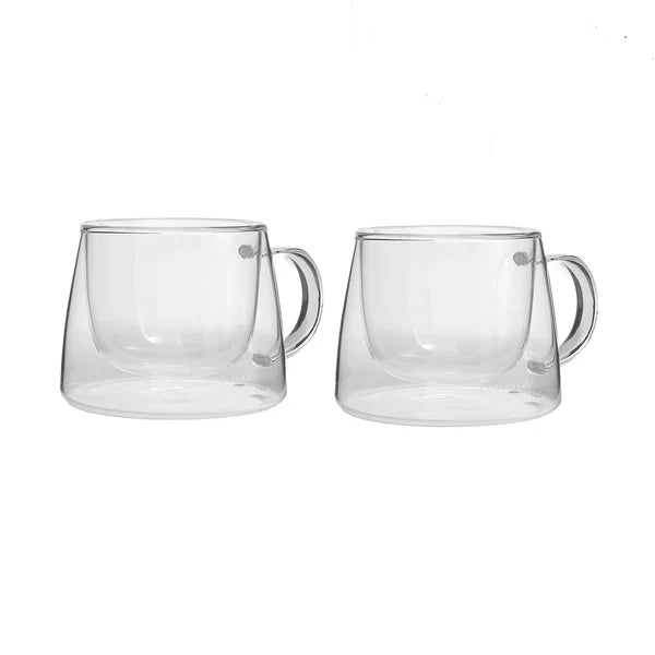 Combo Cafetera Delicato Inox + Set 2 Mugs de Vidrio 250Ml FDV