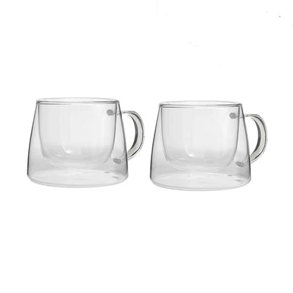 Combo Cafetera Delicato Inox + Set 2 Mugs de Vidrio 250Ml FDV