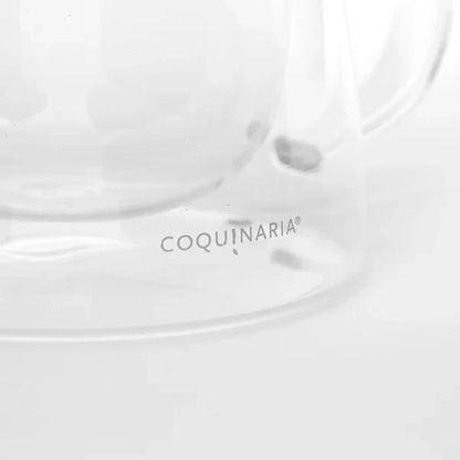 Combo Cafetera Delicato Inox + Set 2 Mugs de Vidrio 250Ml FDV