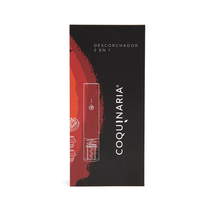 Descorchador de Vinos y Bomba al Vacío 2 en 1 + 2 Tapones COQUINARIA