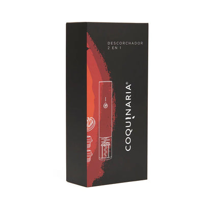 Descorchador de Vinos y Bomba al Vacío 2 en 1 + 2 Tapones COQUINARIA