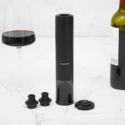 Descorchador de Vinos y Bomba al Vacío 2 en 1 + 2 Tapones COQUINARIA