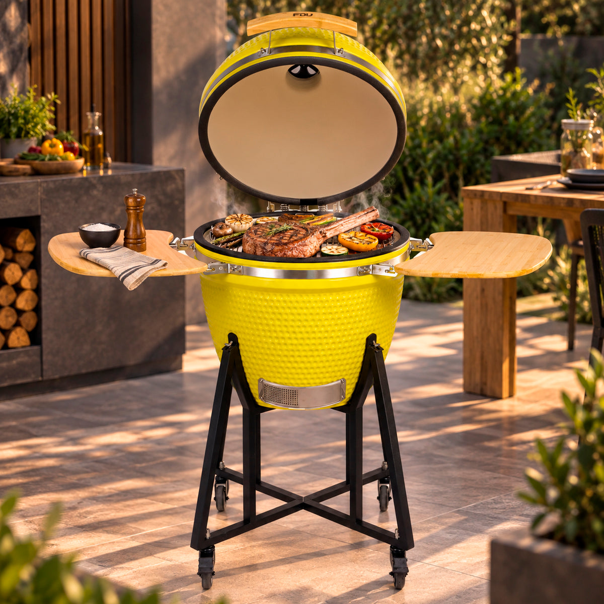 Parrilla Kamado Tokio 23 Amarillo FDV - vista 2