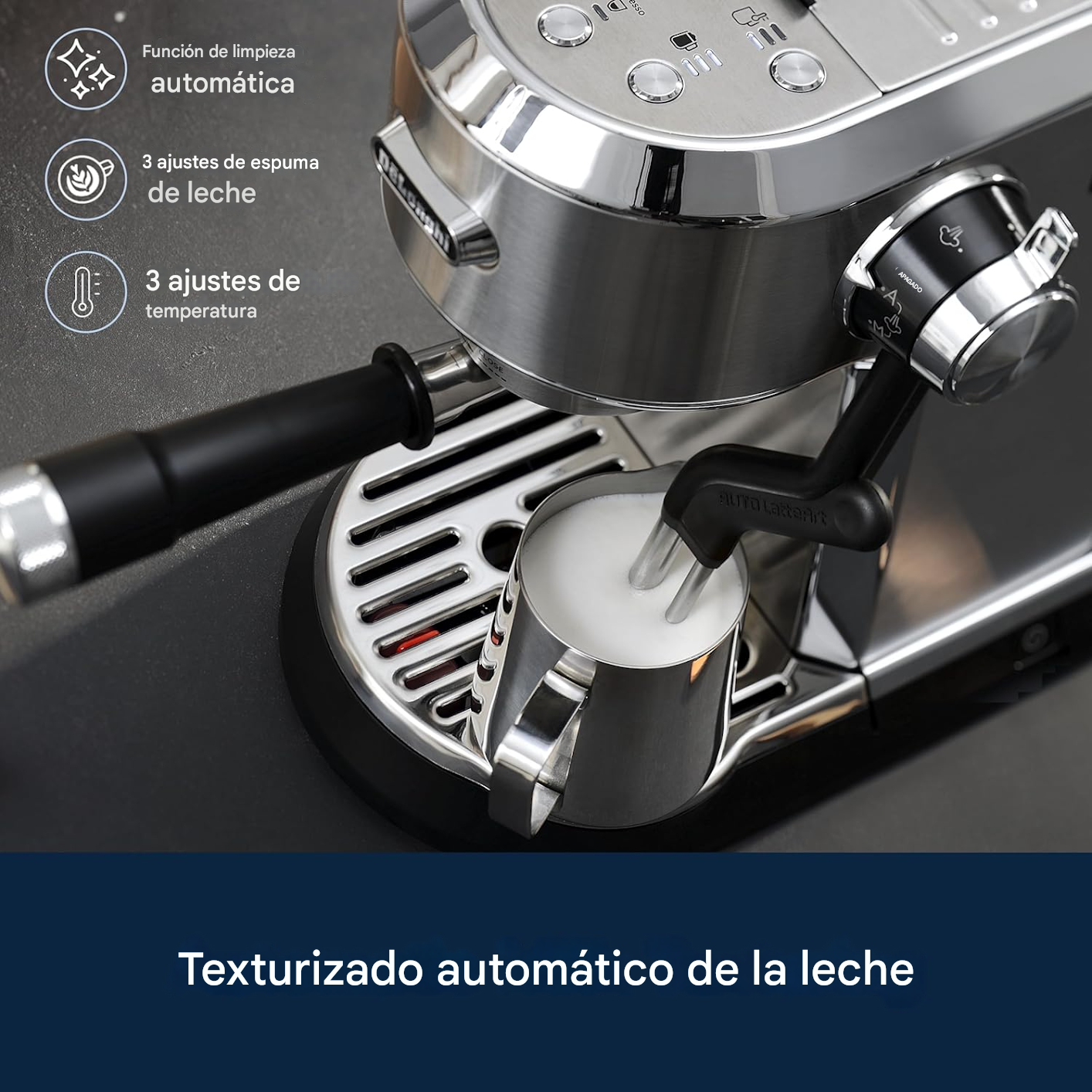 Cafetera Dedica Maestro Plus Metal EC950.M DELONGHI