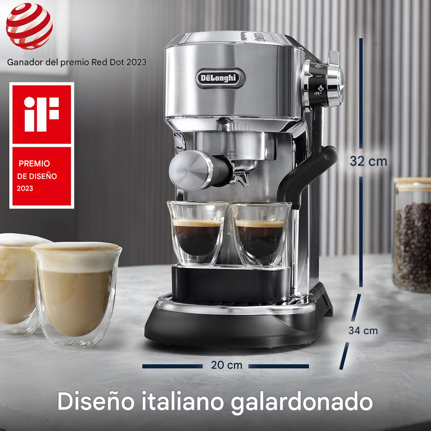 Cafetera Dedica Maestro Plus Metal EC950.M DELONGHI