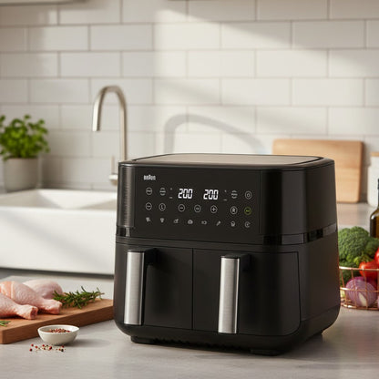 Freidora de Aire Digital 8L Dual TwinCook 3 TD3030 BRAUN