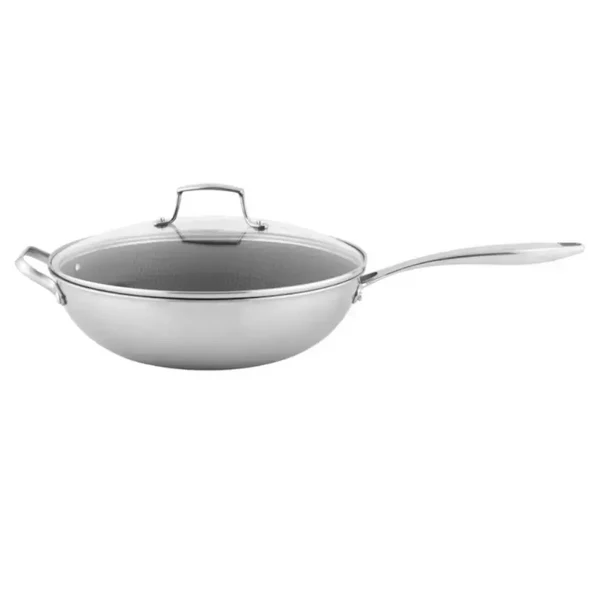 Sarten Wok 30cm Acero Inoxidable con Tapa Tokio SIMPLE COOK