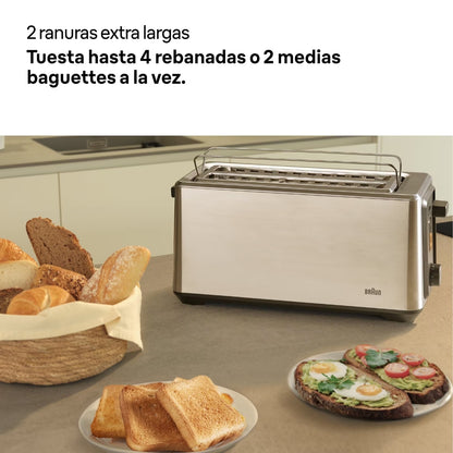 Tostadora de Pan 2 Rebanadas Long HT5220BK BRAUN