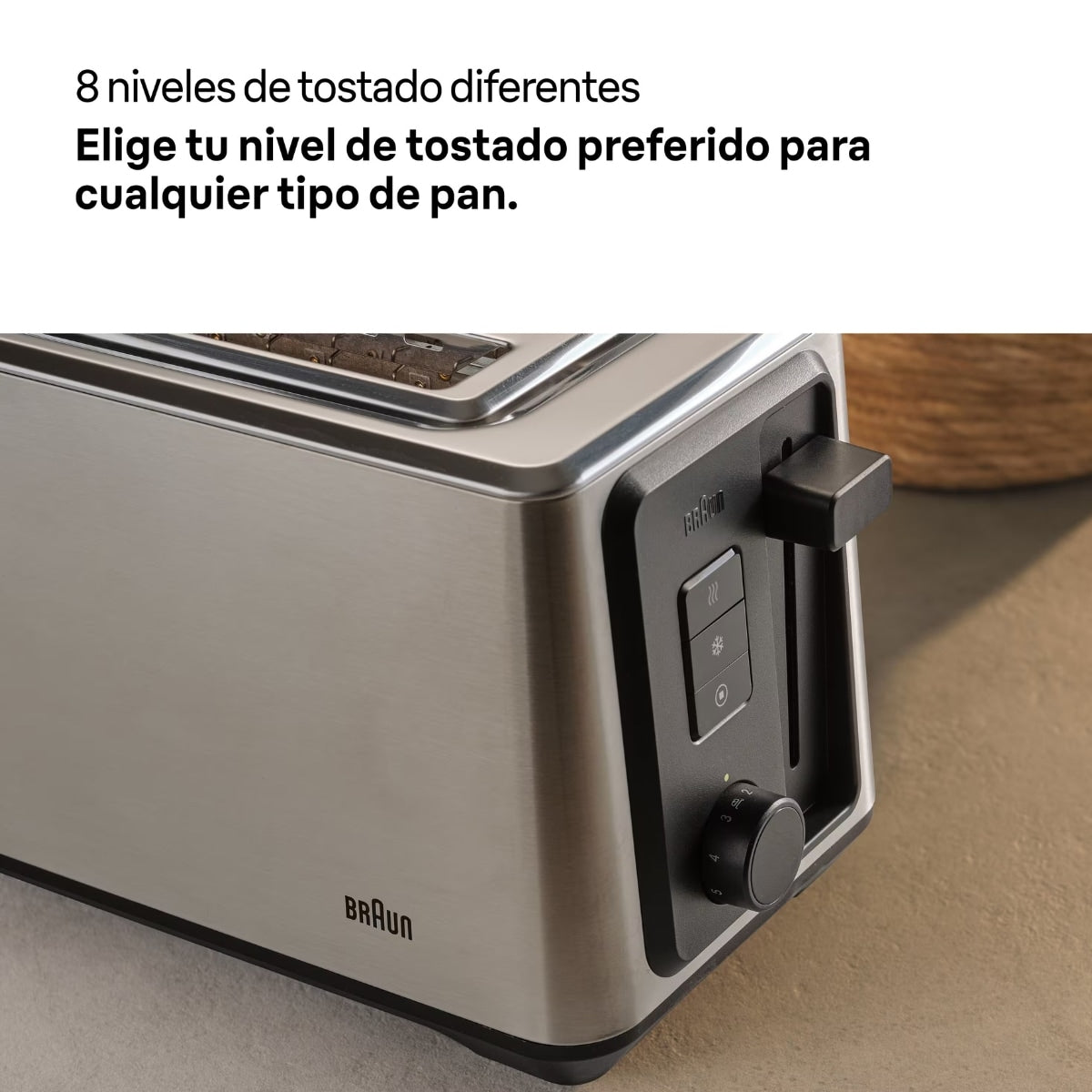 Tostadora de Pan 2 Rebanadas Long HT5220BK BRAUN