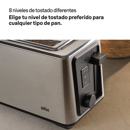 Tostadora de Pan 2 Rebanadas Long HT5220BK BRAUN