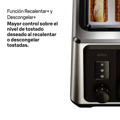 Tostadora de Pan 2 Rebanadas Long HT5220BK BRAUN