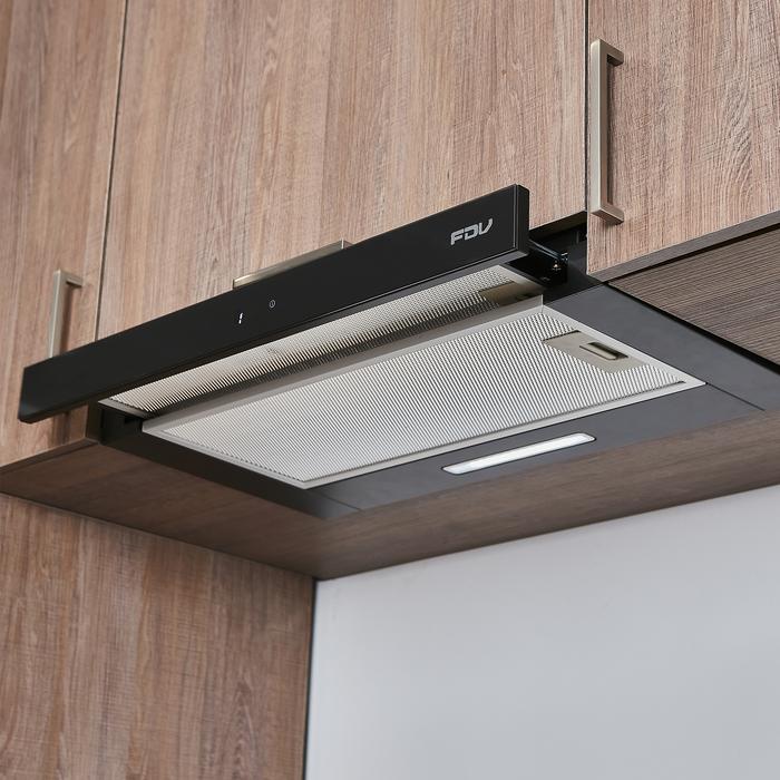 Combo Encimera a Gas 60cm Black + Campana Extraible 60cm Twin Black Touch FDV