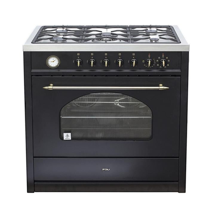 Cocina a Gas 5 Quemadores 90cm Deluxe Vintage FDV