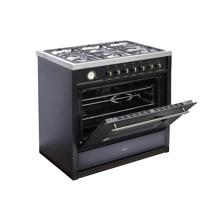 Cocina a Gas 5 Quemadores 90cm Deluxe Vintage FDV