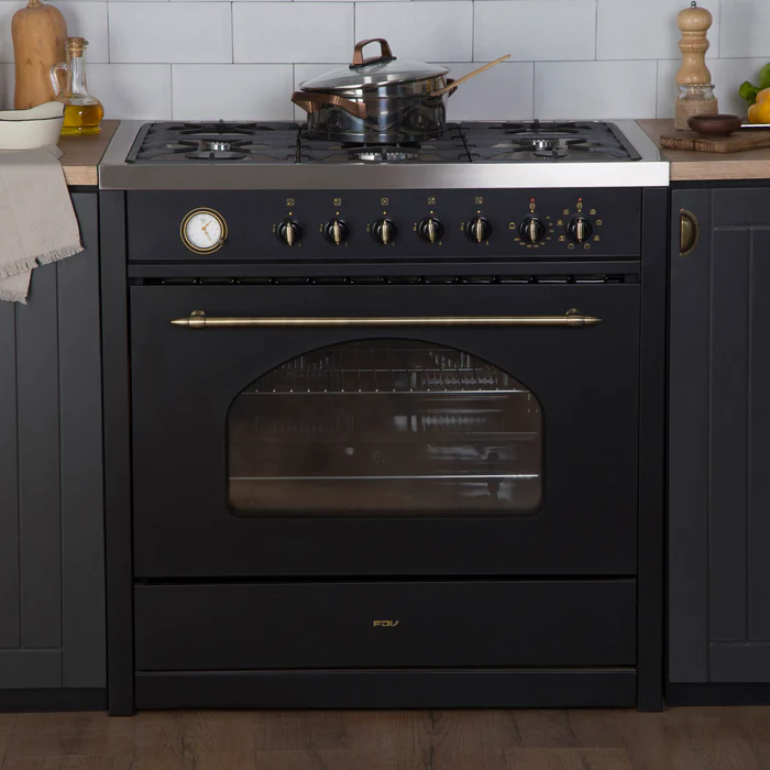 Cocina a Gas 5 Quemadores 90cm Deluxe Vintage FDV