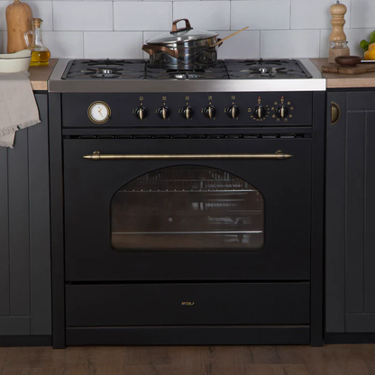 Cocina a Gas 5 Quemadores 90cm Deluxe Vintage FDV