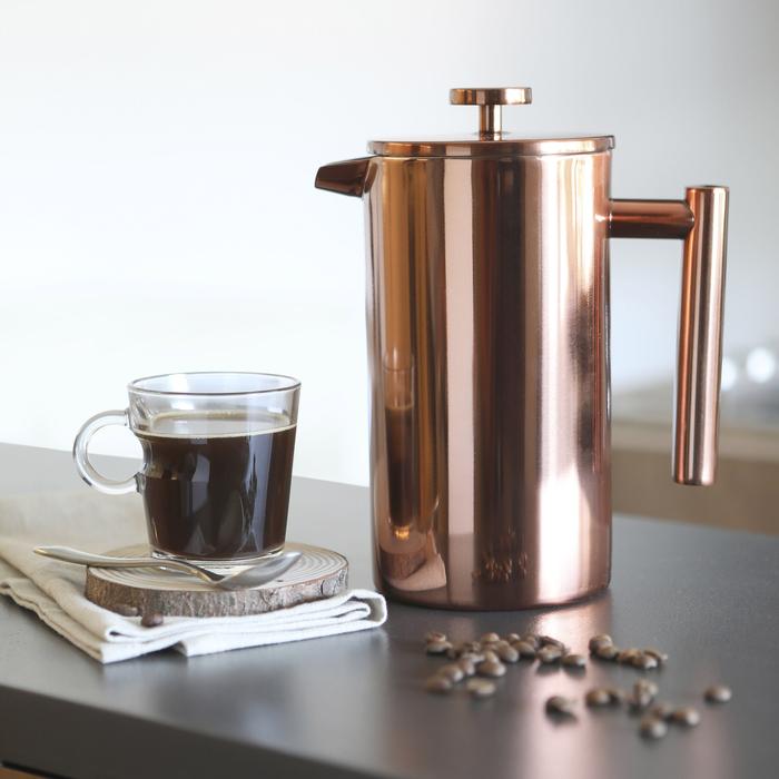 Cafetera Prensa Francesa 1L Bolonia Rose Gold SIMPLECOOK