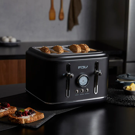 Tostadora de Pan 4 Rebanadas Iconic Black FDV
