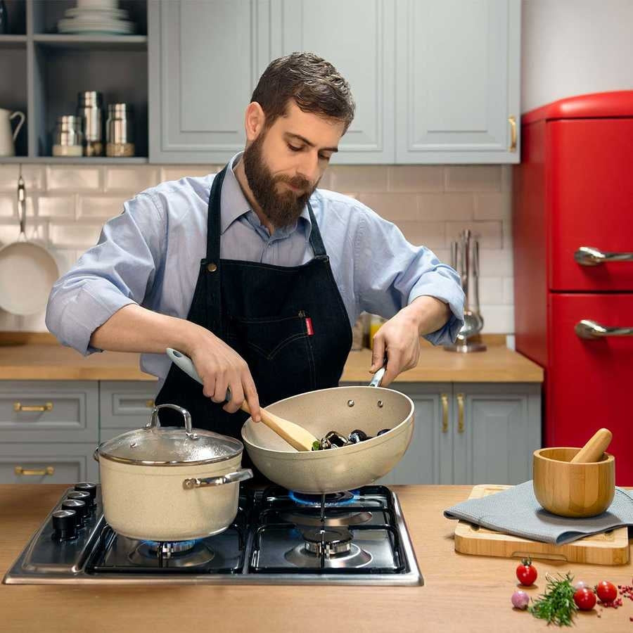 Sarten Wok 28x8.5cm Granita A1267 KORKMAZ