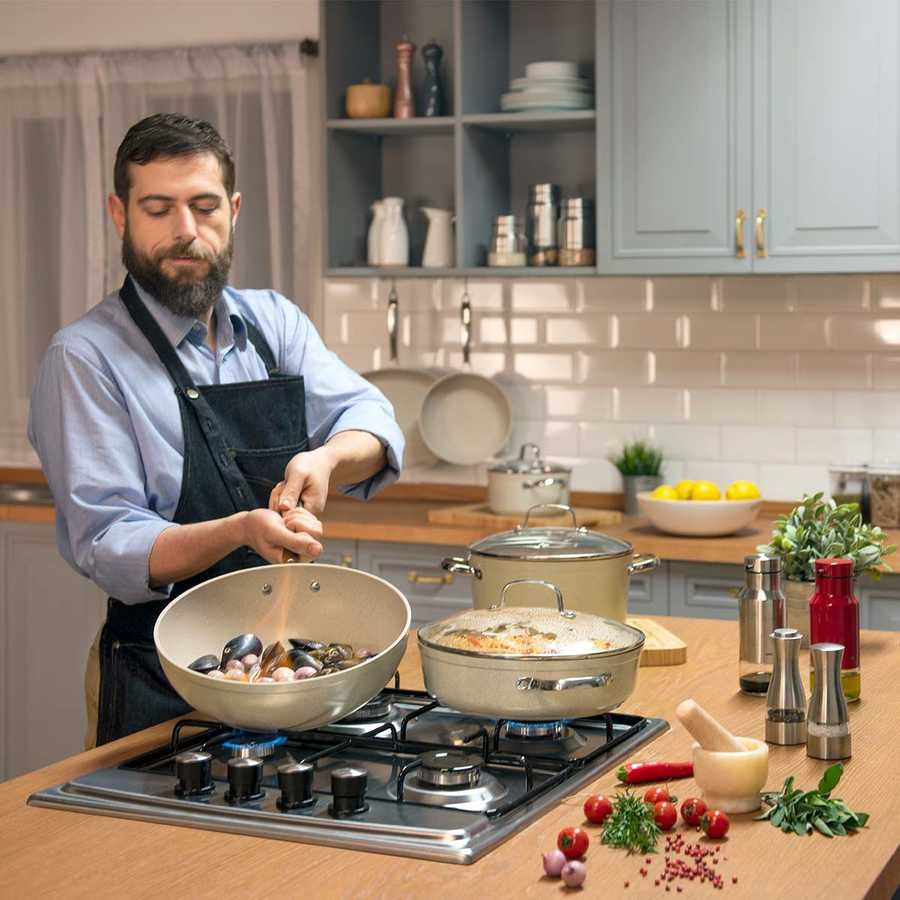 Sarten Wok 28x8.5cm Granita A1267 KORKMAZ