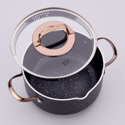 Juego de Ollas 7 Piezas Galaksi Rose Gold A1372 KORKMAZ